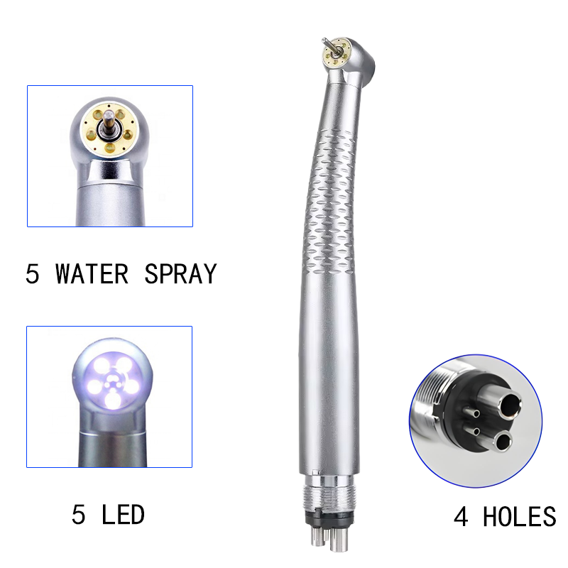 Pieza de Mano de Alta con 5 LED & 5 Salidas de Agua