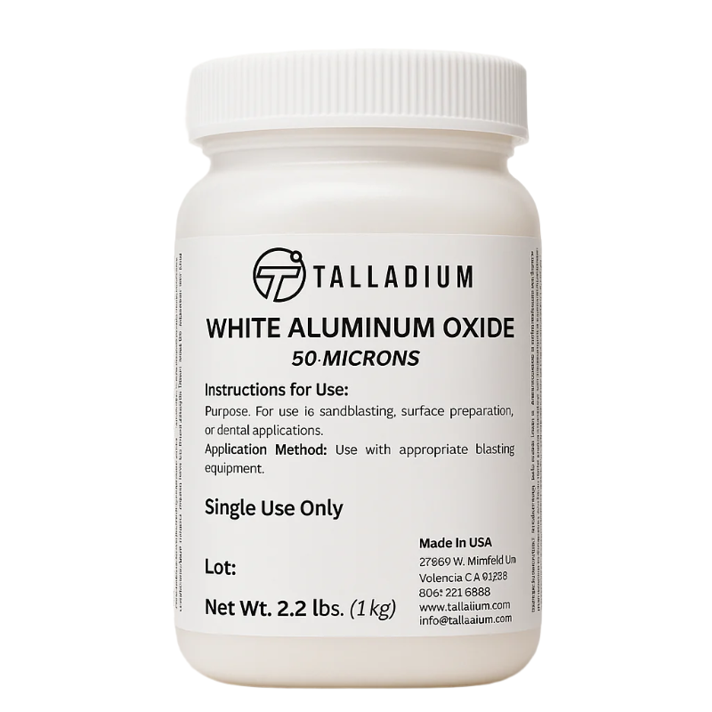 Óxido de Aluminio Blanco Talladium – 50 Micras (Alta pureza)